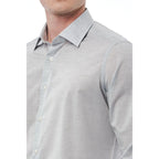 Men Cotton Long Sleeves Regular Fit Dress Shirt – Breathable, White