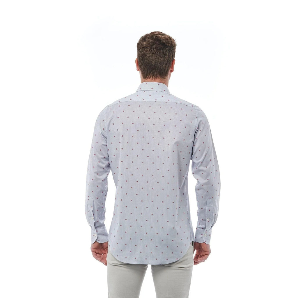 Men Cotton Long Sleeves Regular Fit Dress Shirt – Stretchable, Red