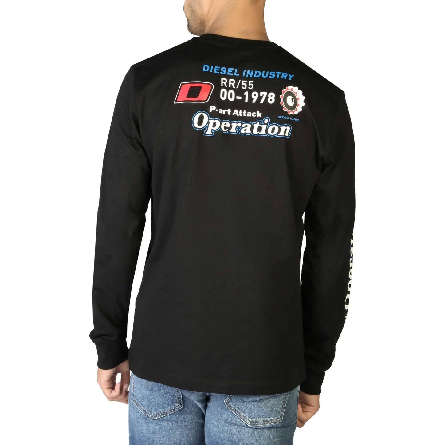 Men Crew-Neck Long-Sleeves T-Shirt – Breathable - Black -Guocali