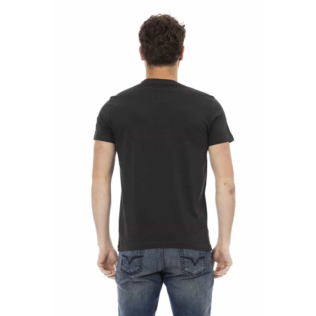 Men Crew-Neck Short-Sleeves T-Shirt – Breathable - Black -Guocali