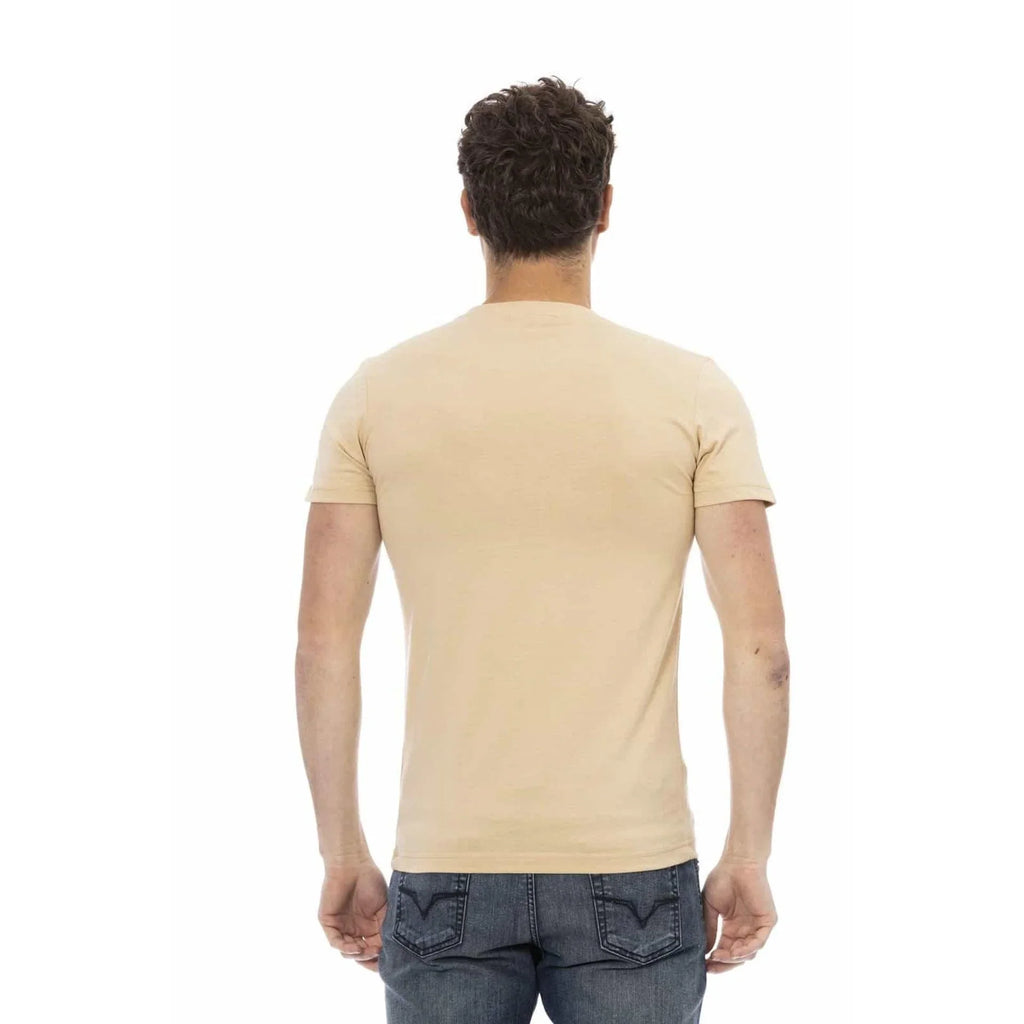 Men Crew-Neck Short-Sleeves T-Shirt – Breathable - Brown -Guocali
