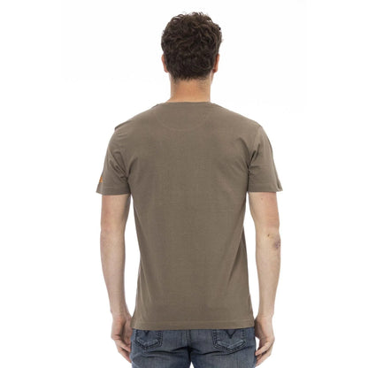Men Crew-Neck Short-Sleeves T-Shirt – Breathable - Brown, Multicolor -Guocali