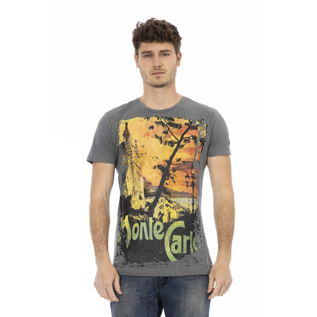 Men Crew-Neck Short-Sleeves T-Shirt – Breathable - Gray -Guocali