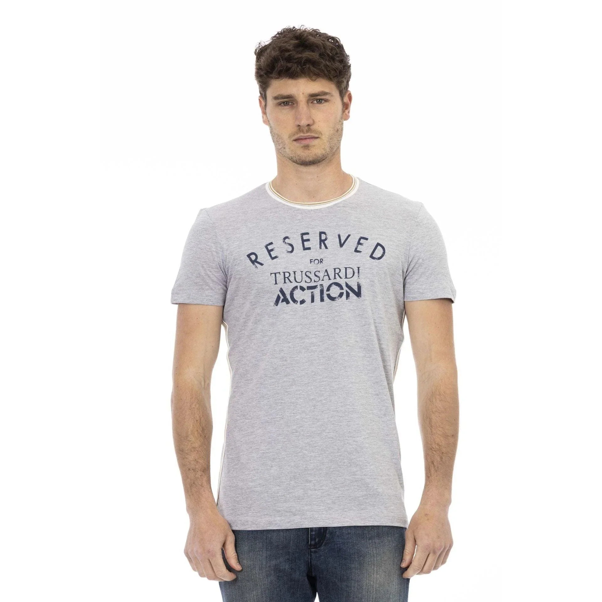 Men Crew-Neck Short-Sleeves T-Shirt – Breathable - Gray -Guocali