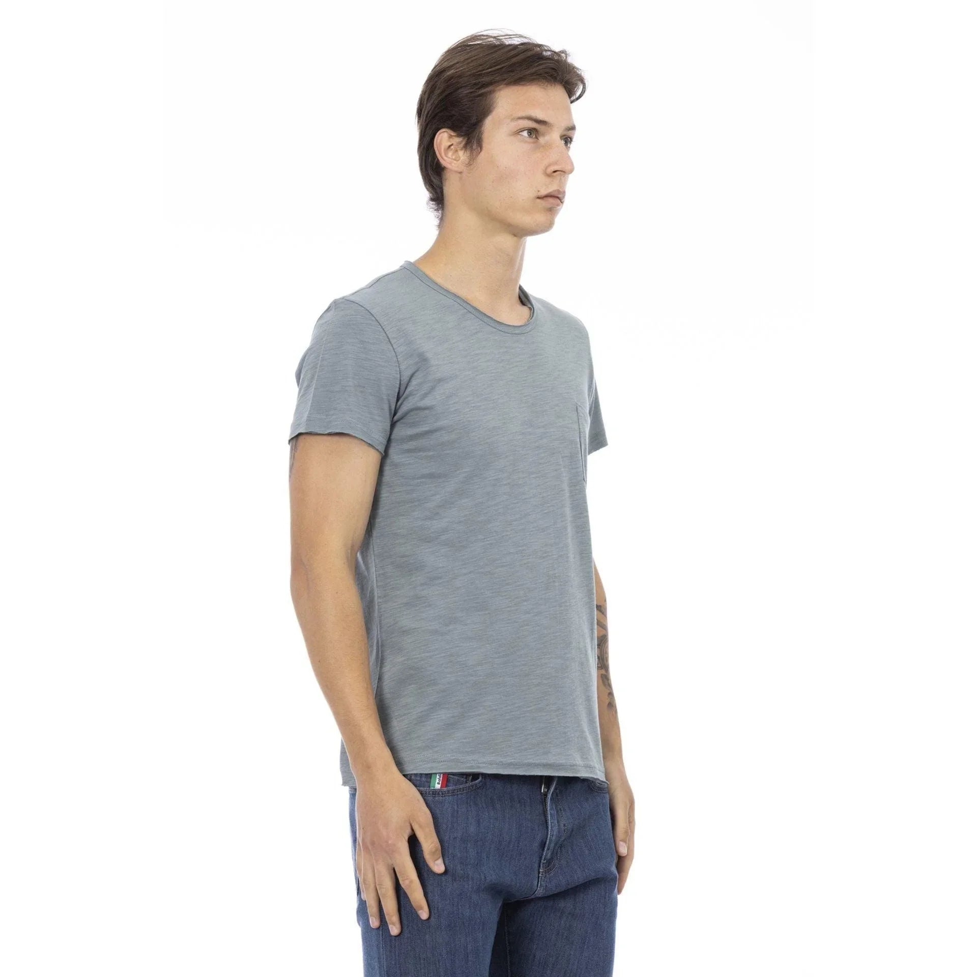Men Crew-Neck Short-Sleeves T-Shirt – Breathable - Gray -Guocali