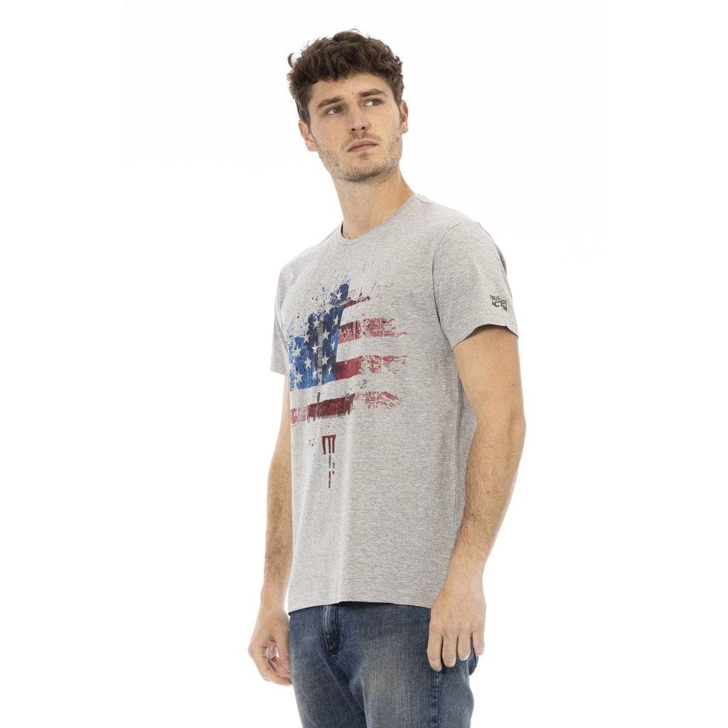 Men Crew-Neck Short-Sleeves T-Shirt – Breathable - Gray -Guocali