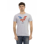 Men Crew-Neck Short-Sleeves T-Shirt – Breathable - Gray -Guocali