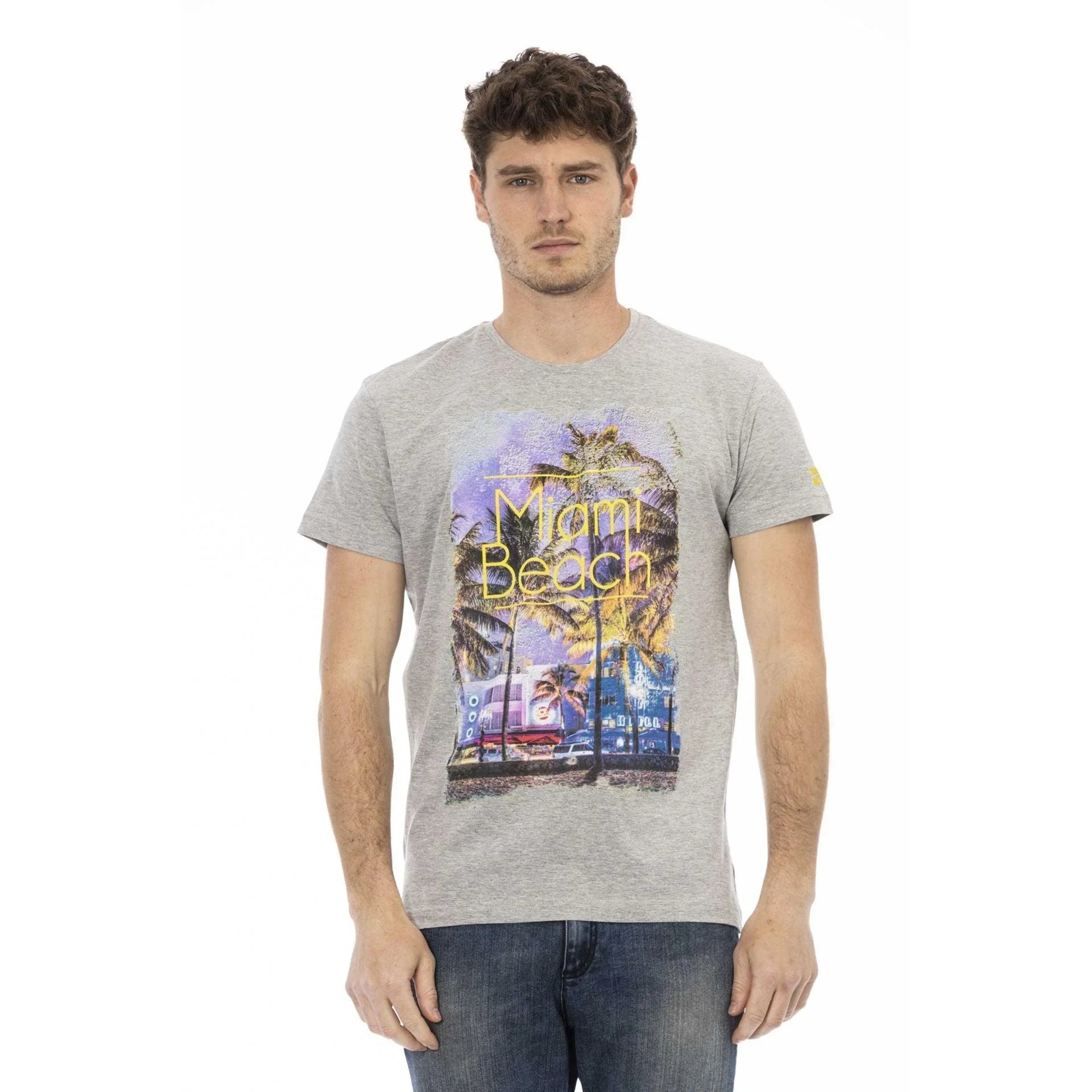 Men Crew-Neck Short-Sleeves T-Shirt – Breathable - Gray -Guocali
