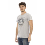 Men Crew-Neck Short-Sleeves T-Shirt – Breathable - Gray -Guocali