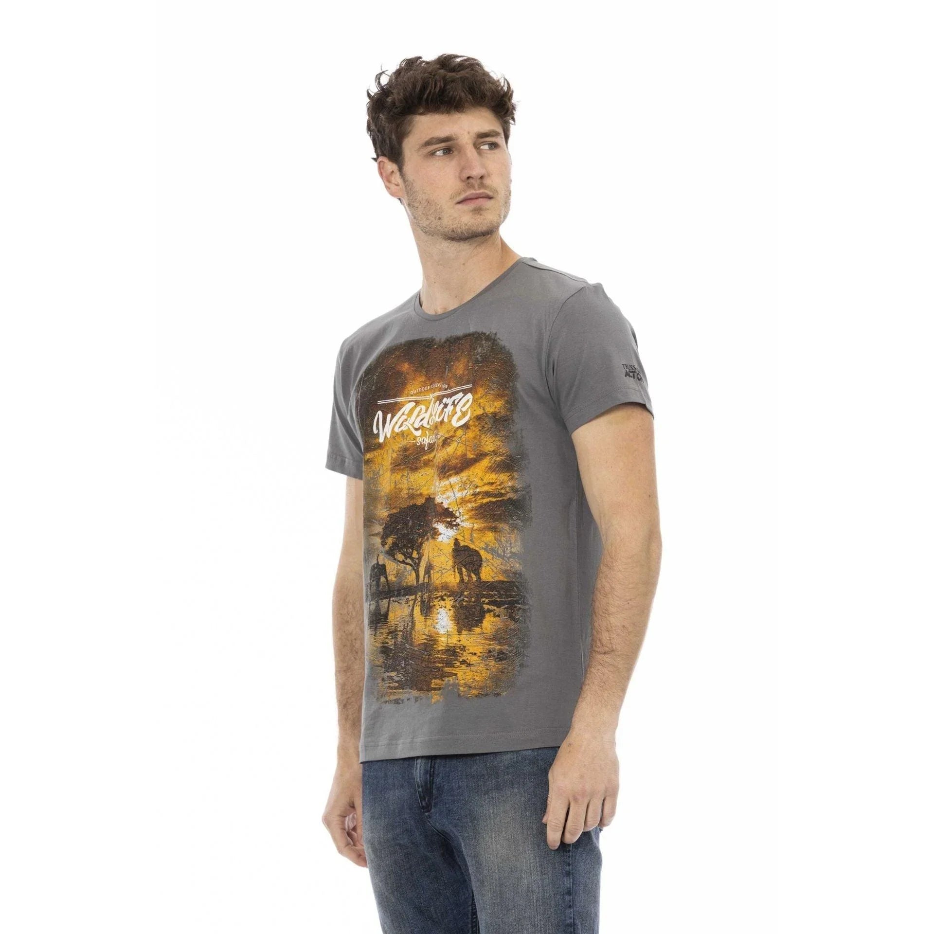 Men Crew-Neck Short-Sleeves T-Shirt – Breathable, Multicolor