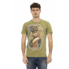 Men Crew-Neck Short-Sleeves T-Shirt – Breathable - Green -Guocali