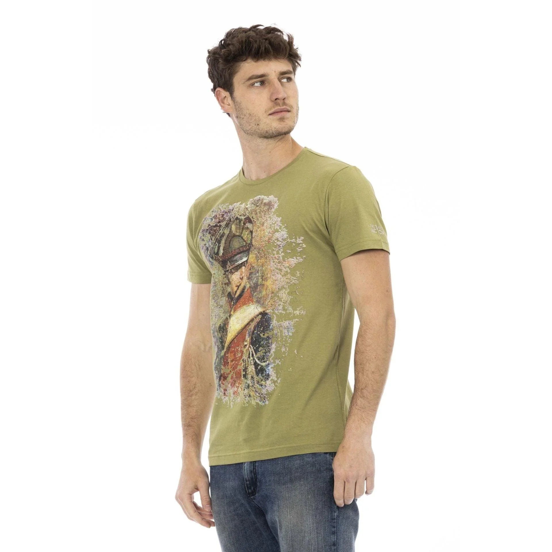 Men Crew-Neck Short-Sleeves T-Shirt – Breathable - Green -Guocali