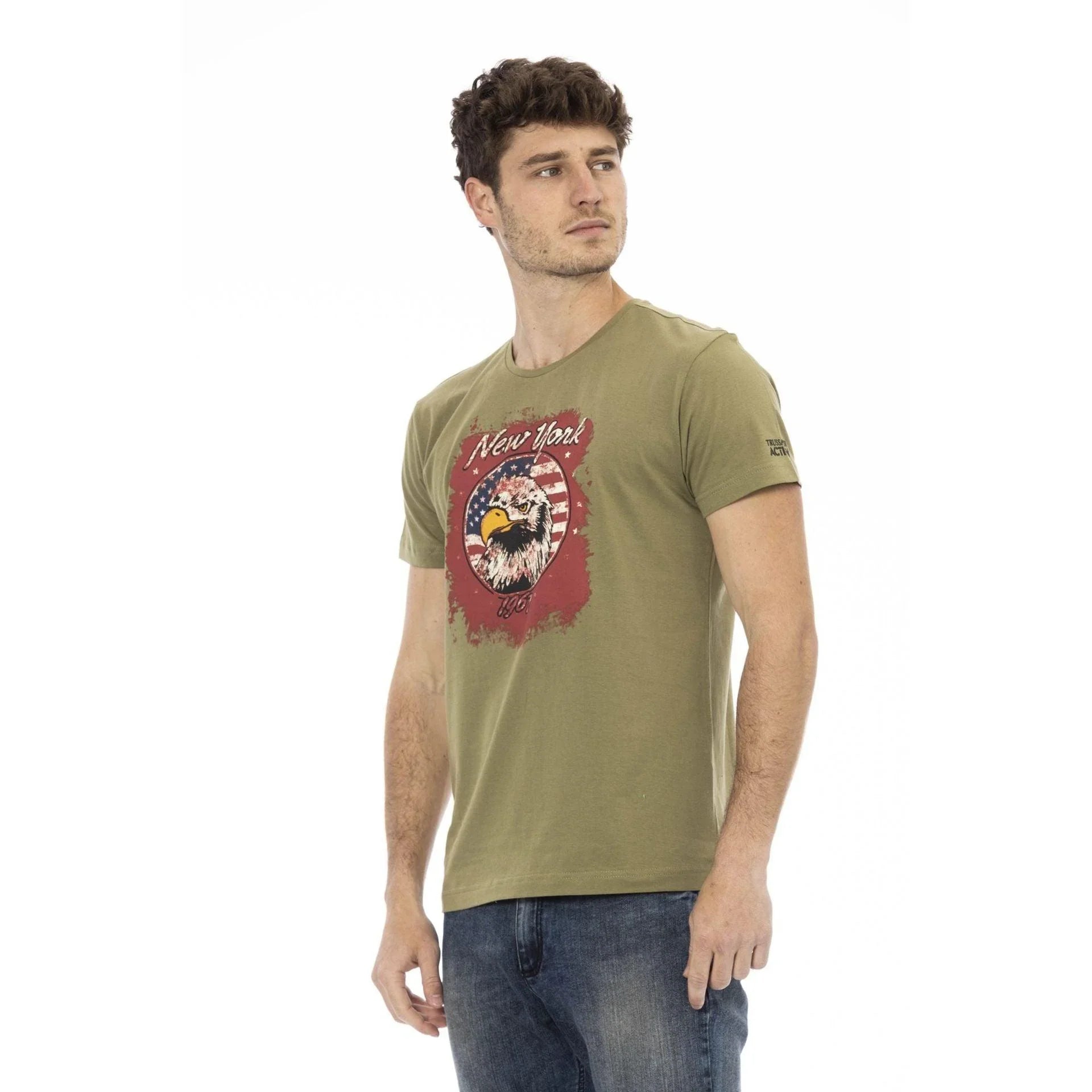 Men Crew-Neck Short-Sleeves T-Shirt – Breathable - Green -Guocali