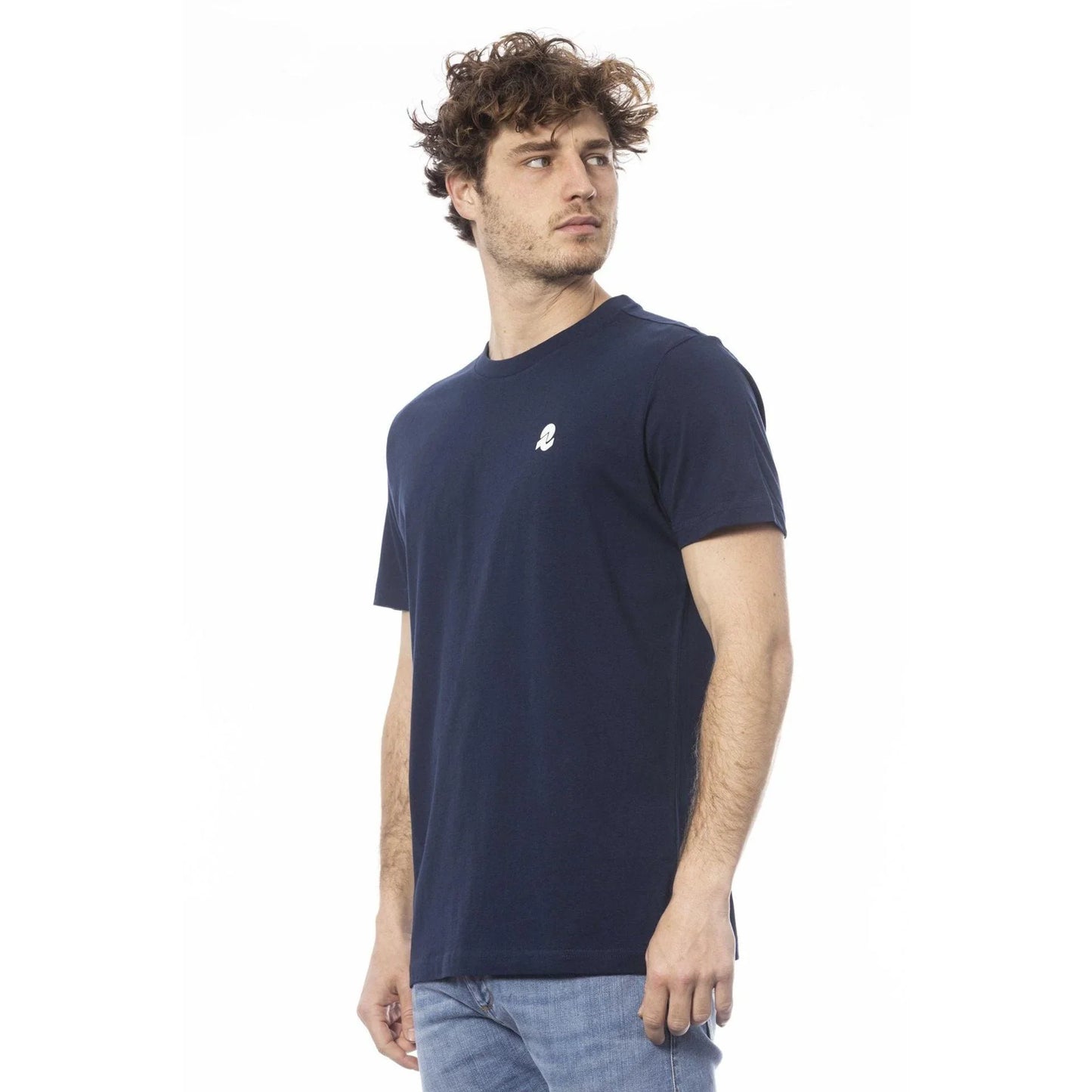 Men Crew-Neck Short-Sleeves T-Shirt – Breathable - Navy -Guocali
