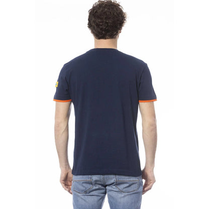 Men Crew-Neck Short-Sleeves T-Shirt – Breathable - Navy, Blue, Orange -Guocali