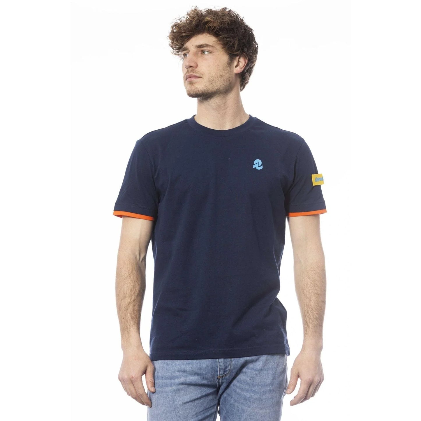 Men Crew-Neck Short-Sleeves T-Shirt – Breathable - Navy, Blue, Orange -Guocali