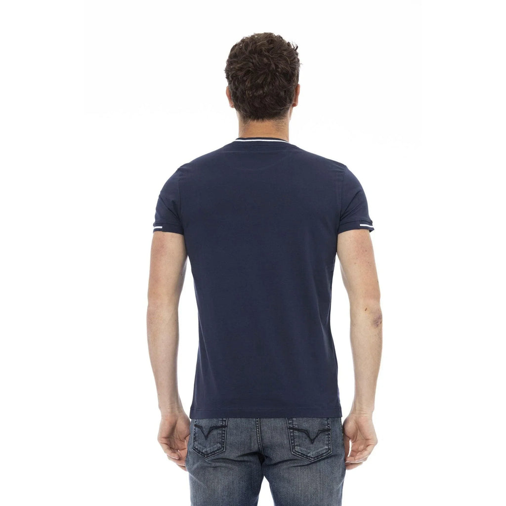 Men Crew-Neck Short-Sleeves T-Shirt – Breathable - Navy, Blue, White, Red -Guocali