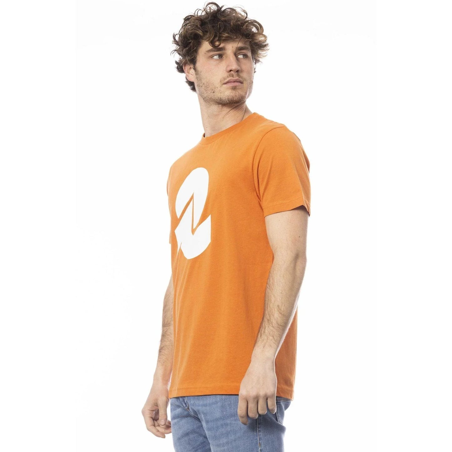 Men Crew-Neck Short-Sleeves T-Shirt – Breathable - Orange -Guocali