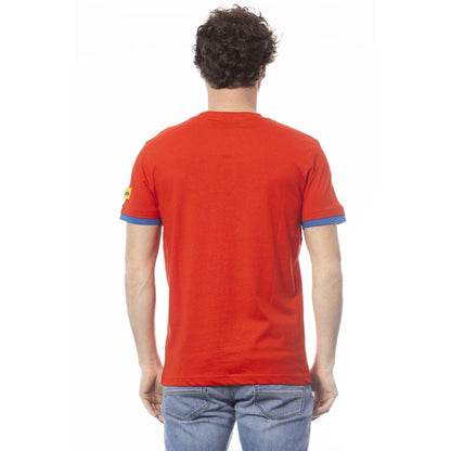 Men Crew-Neck Short-Sleeves T-Shirt – Breathable - Red -Guocali