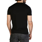 Men Crew-Neck Short-Sleeves T-Shirt – Stretchable - Black -Guocali