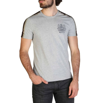 Men Crew-Neck Short-Sleeves T-Shirt – Stretchable - Gray -Guocali