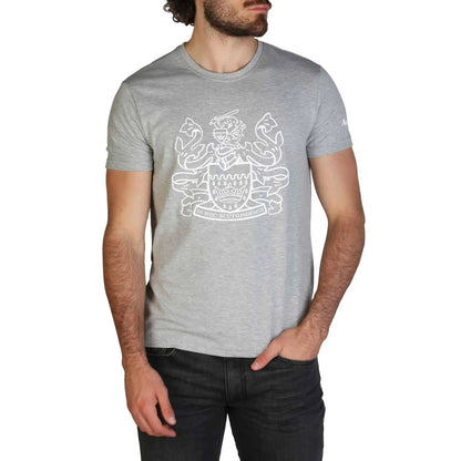 Men Crew-Neck T-Shirt – Stretchable - Gray -Guocali