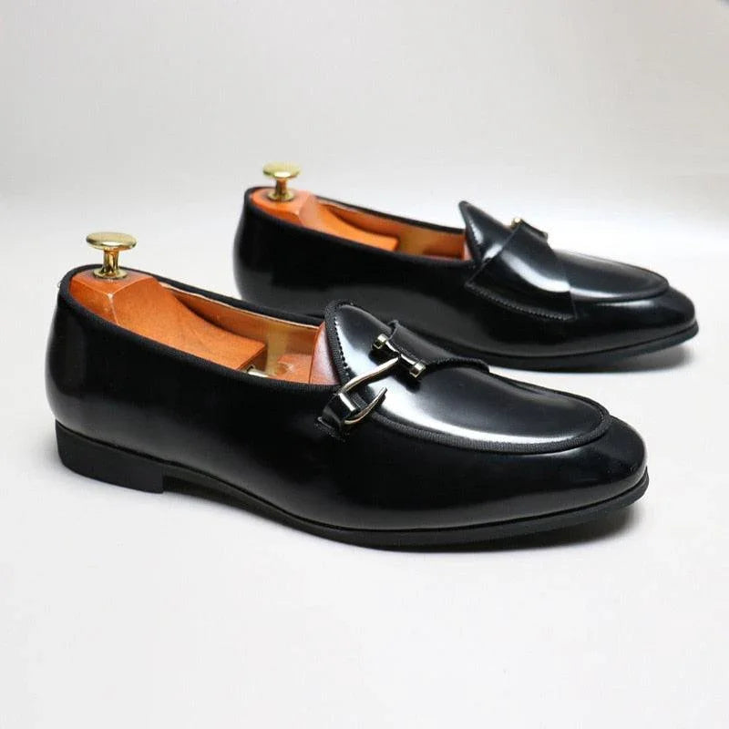 Men Dress Loafers - Hook-Loop, Slip-On Formal Dress Shoes