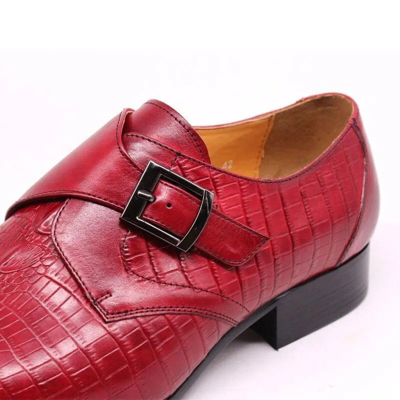 Men Formal Dress Loafers - Buckles Monk Strap Formal Dress Shoes