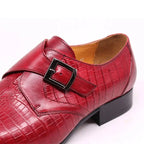 Men Formal Dress Loafers - Buckles Monk Strap Formal Dress Shoes