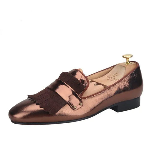 Men Kiltie Dress Loafers - Slip-On Formal Dress Shoes