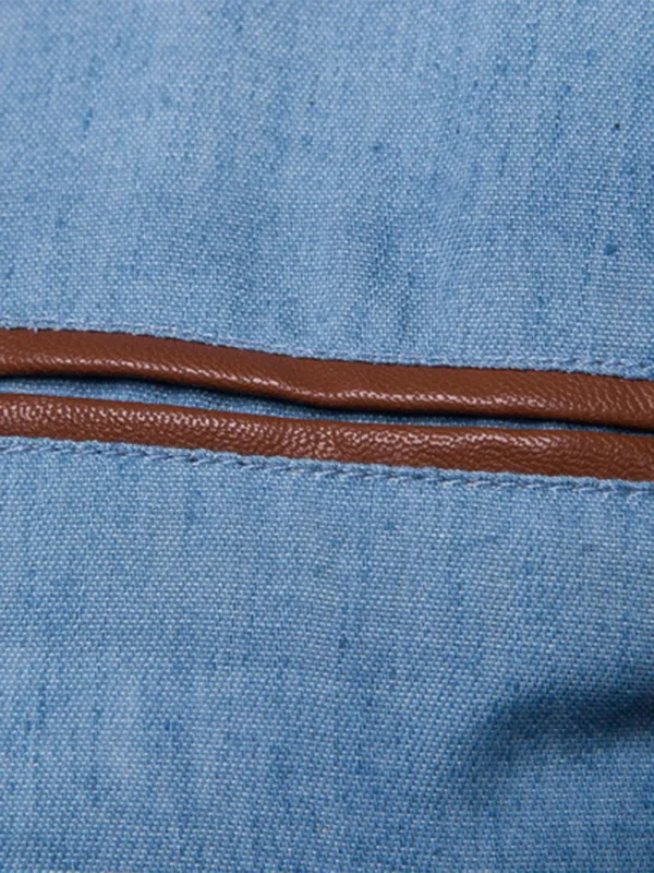 Men Long Sleeves Cotton Casual Shirt – Lightweight - Navy, Brown -Guocali