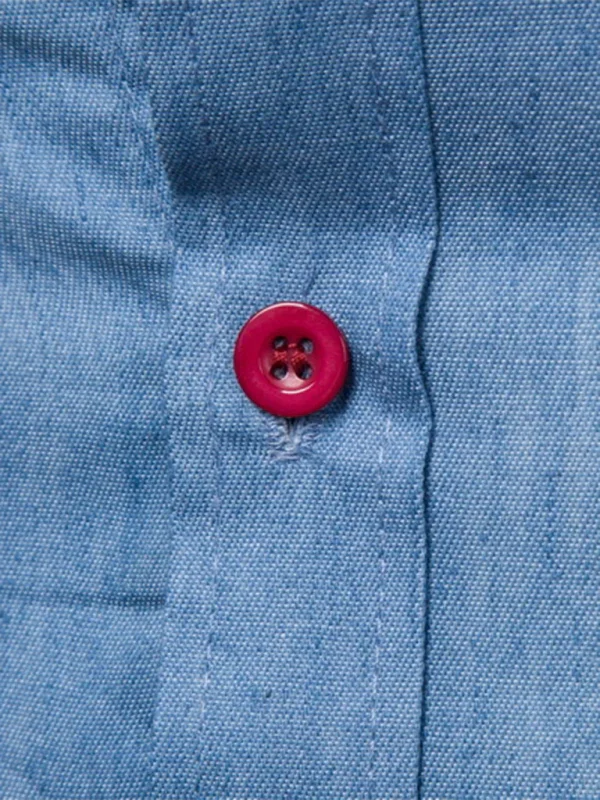 Men Long Sleeves Cotton Casual Shirt – Lightweight - Navy, Brown -Guocali