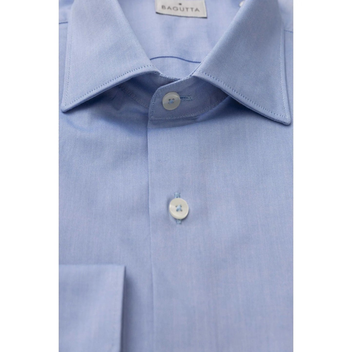 Men Long Sleeves Cotton Dress Shirt – Breathable - Blue -Guocali