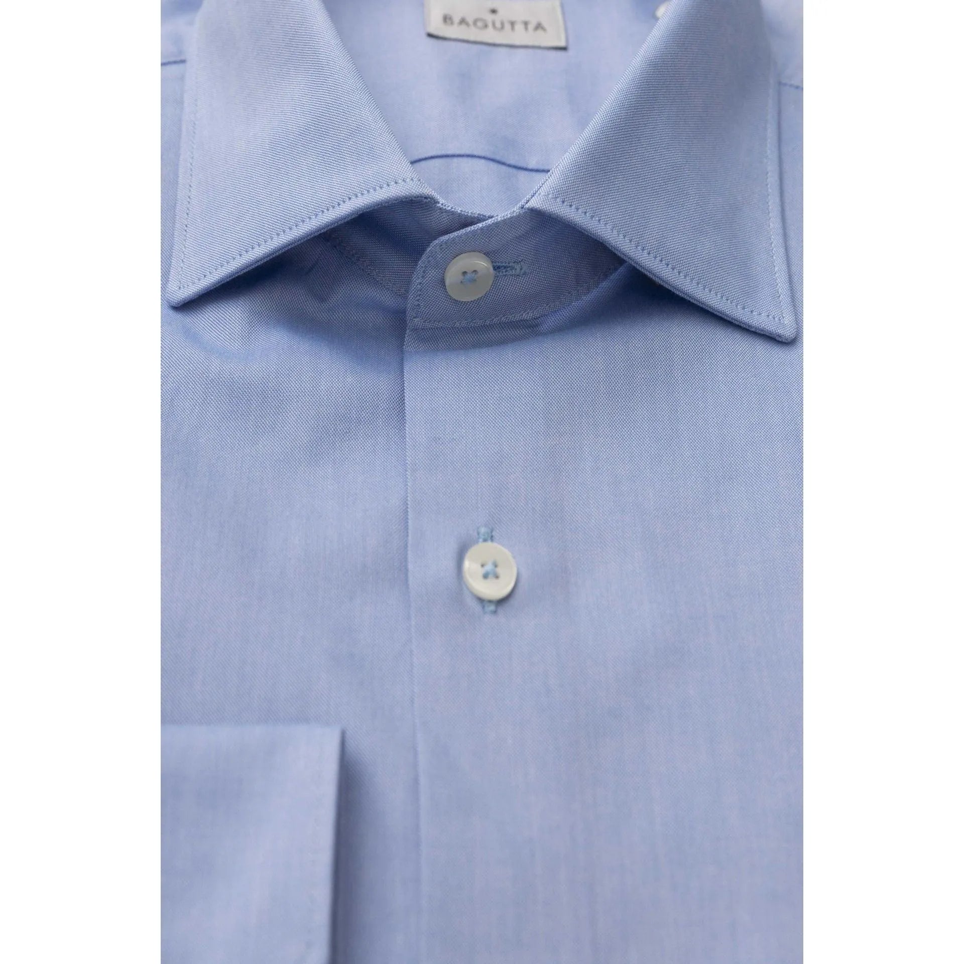 Men Long Sleeves Cotton Dress Shirt – Breathable - Blue -Guocali