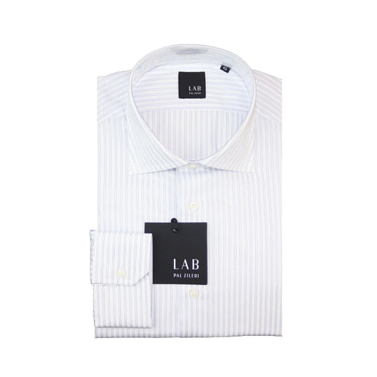 Men Long Sleeves Cotton Dress Shirt – Breathable - Gray, White -Guocali