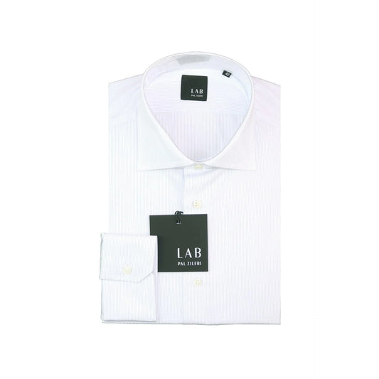 Men Long Sleeves Cotton Dress Shirt – Breathable - White -Guocali