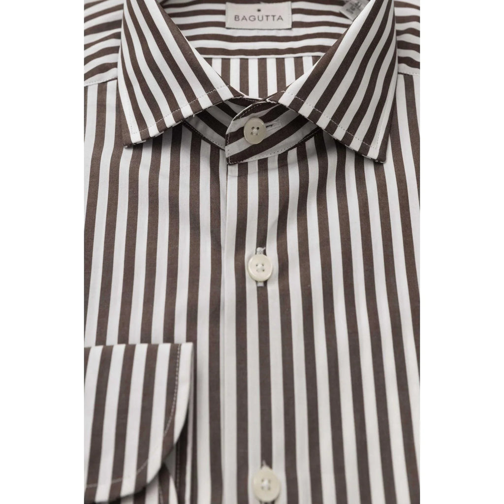 Men Long Sleeves Cotton Dress Shirt – Breathable, White