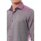 Men Long Sleeves Cotton Slim Fit Dress Shirt – Breathable, Gray