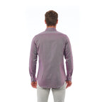 Men Long Sleeves Cotton Slim Fit Dress Shirt – Breathable, Gray