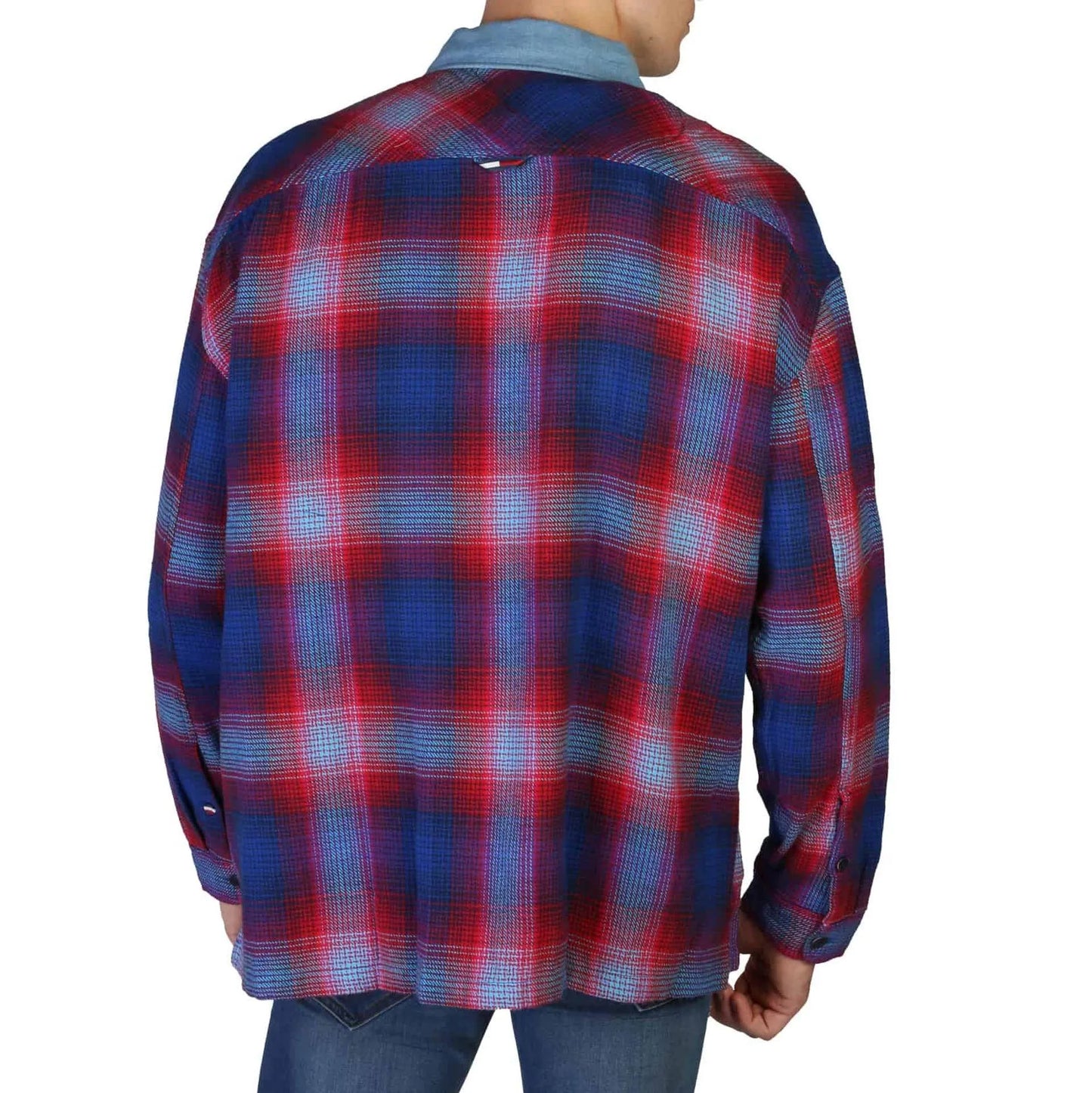 Men Long Sleeves Plaid Casual Shirt – Breathable - Red, Blue, White -Guocali