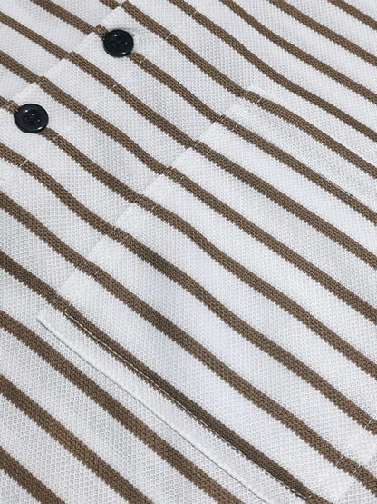 Men Long Sleeves Regular Fit Henley Shirt – Stretchable - Beige, White -Guocali