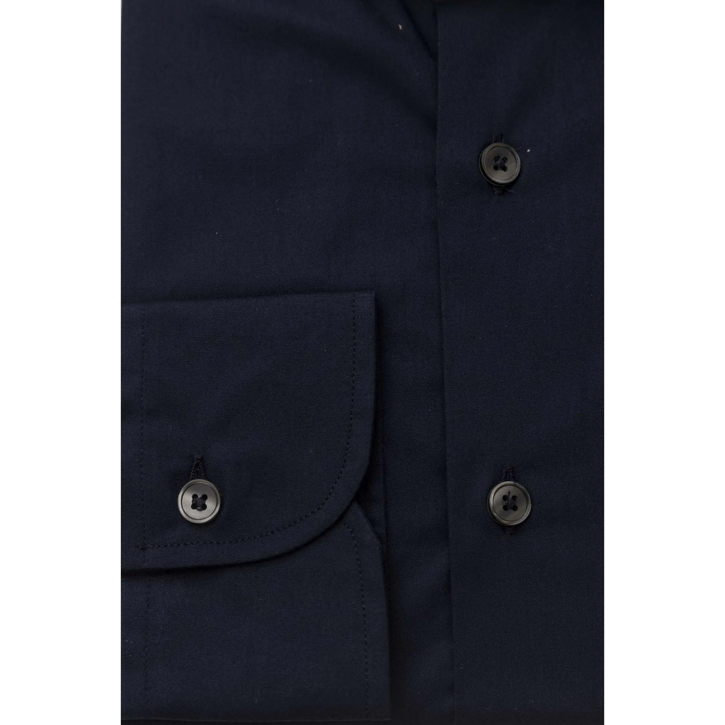 Men Long Sleeves Slim Fit Cotton Dress Shirt – Stretchable - Navy, Blue -Guocali