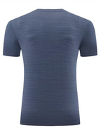 Men Round-Neck Short-Sleeves T-Shirt – Moisture-Wicking - Black -Guocali