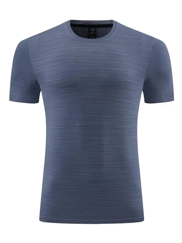 Men Round-Neck Short-Sleeves T-Shirt – Moisture-Wicking - Black -Guocali