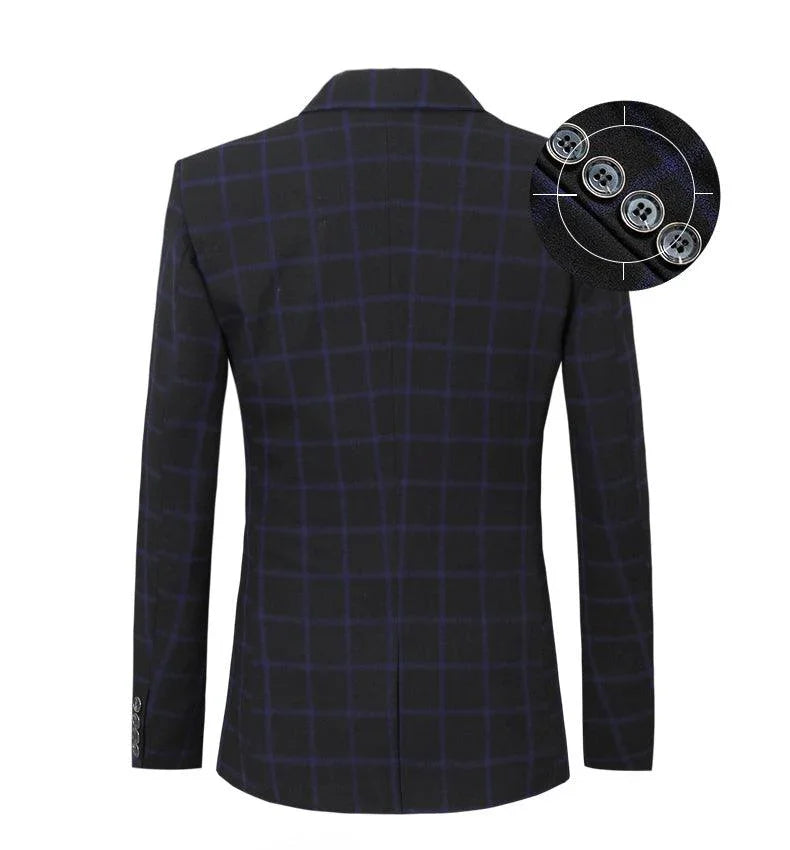 Men's Suit Jacket - Breathable Blazer, Red, Gray