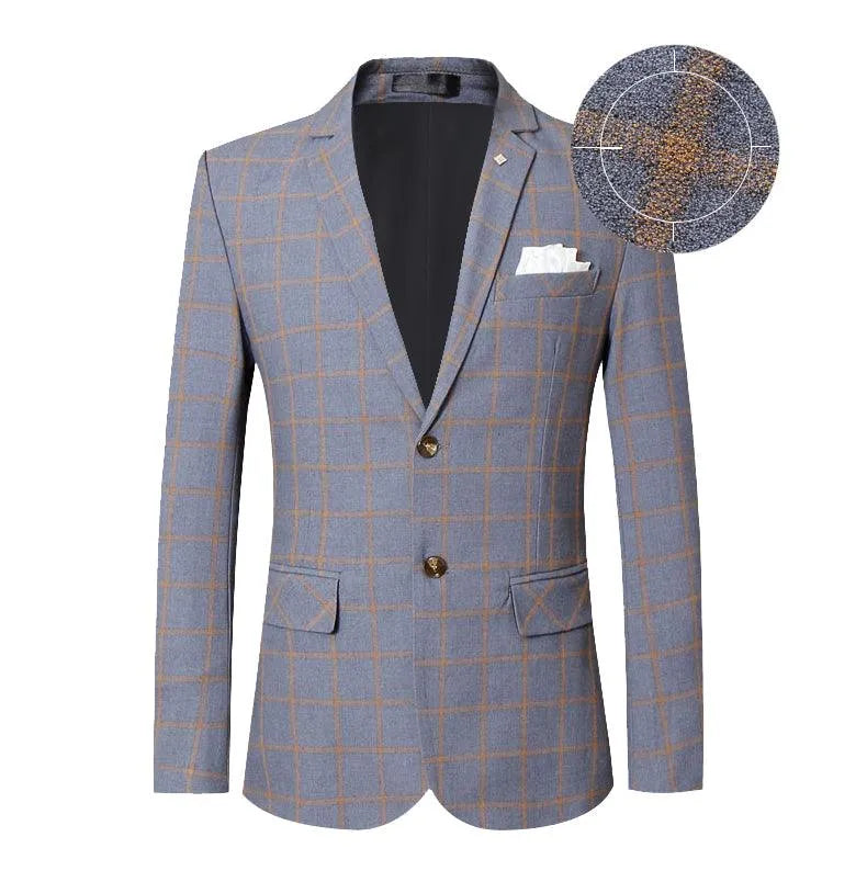Men's Suit Jacket - Breathable Blazer, Red, Gray