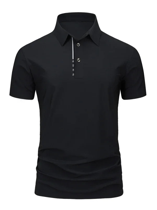 Men Short Sleeves Polo Shirt – Stretchable - Green, Black -Guocali