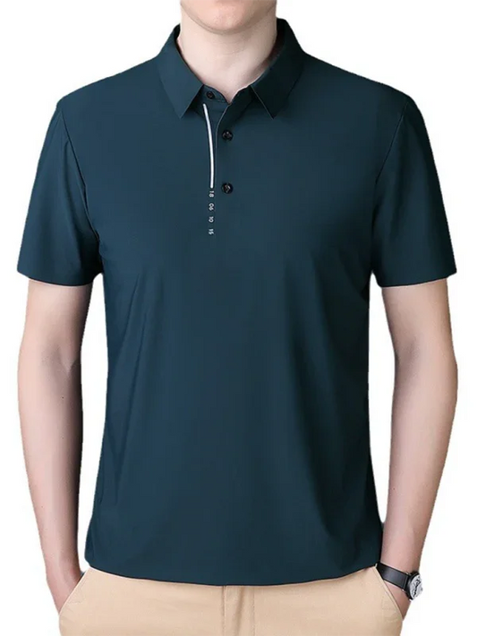 Men Short Sleeves Polo Shirt – Stretchable - Green, Black -Guocali