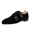 Men Slipper Dress Loafers - Buckles Monk Strap Formal Dress Shoes