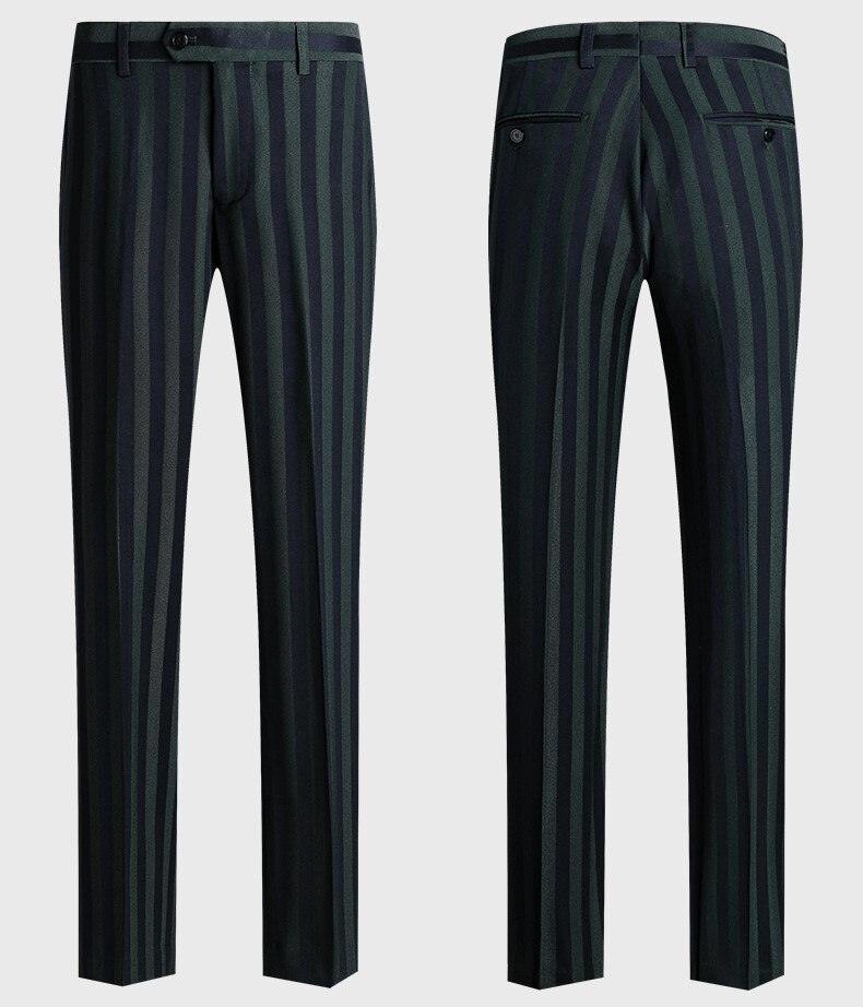 Men Suit - Caruso Striped 3-Piece Suit - 3-Piece Suit - Guocali